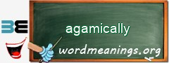 WordMeaning blackboard for agamically